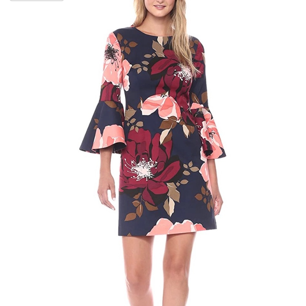Trina Turk Bell Sleeve Sheath Dress size 2